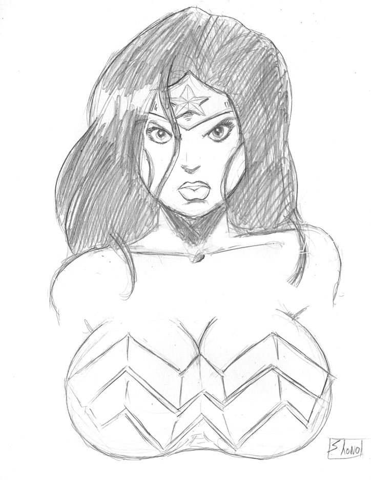 724x936 Commission Wonder Woman Bust By Shono