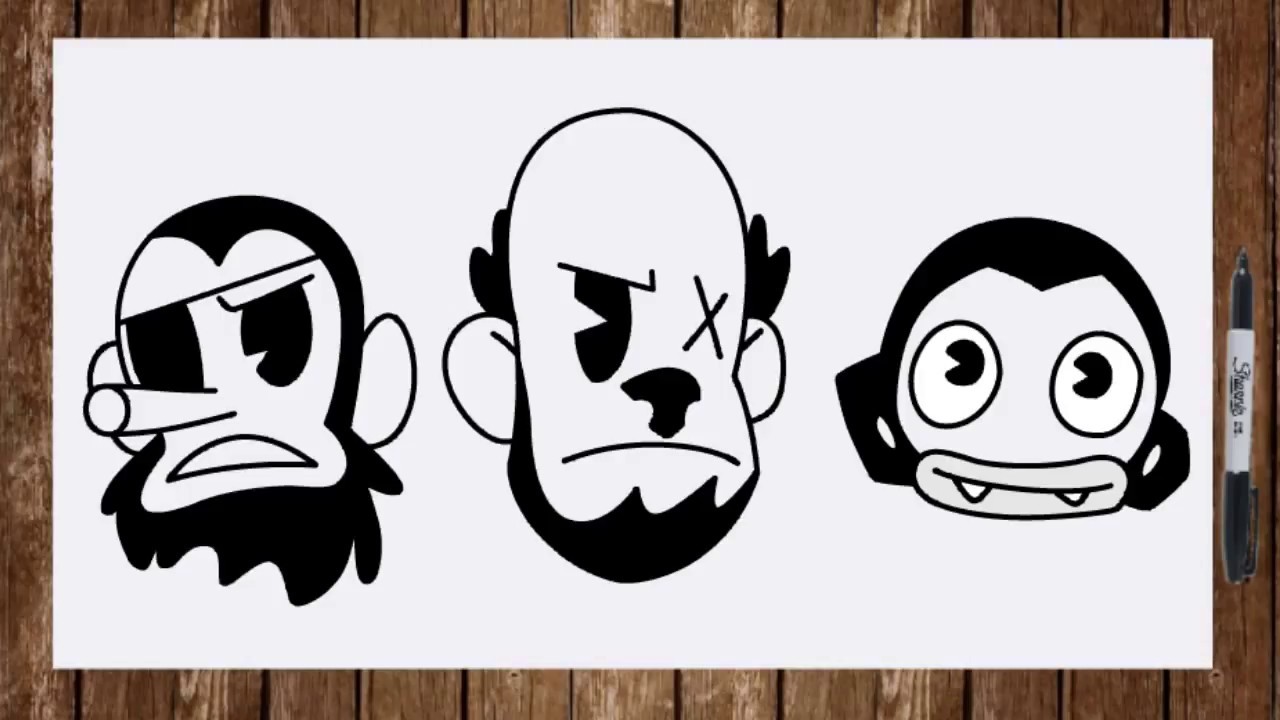 1280x720 How To Draw Butcher Gang From Bendy And The Ink Machine Face