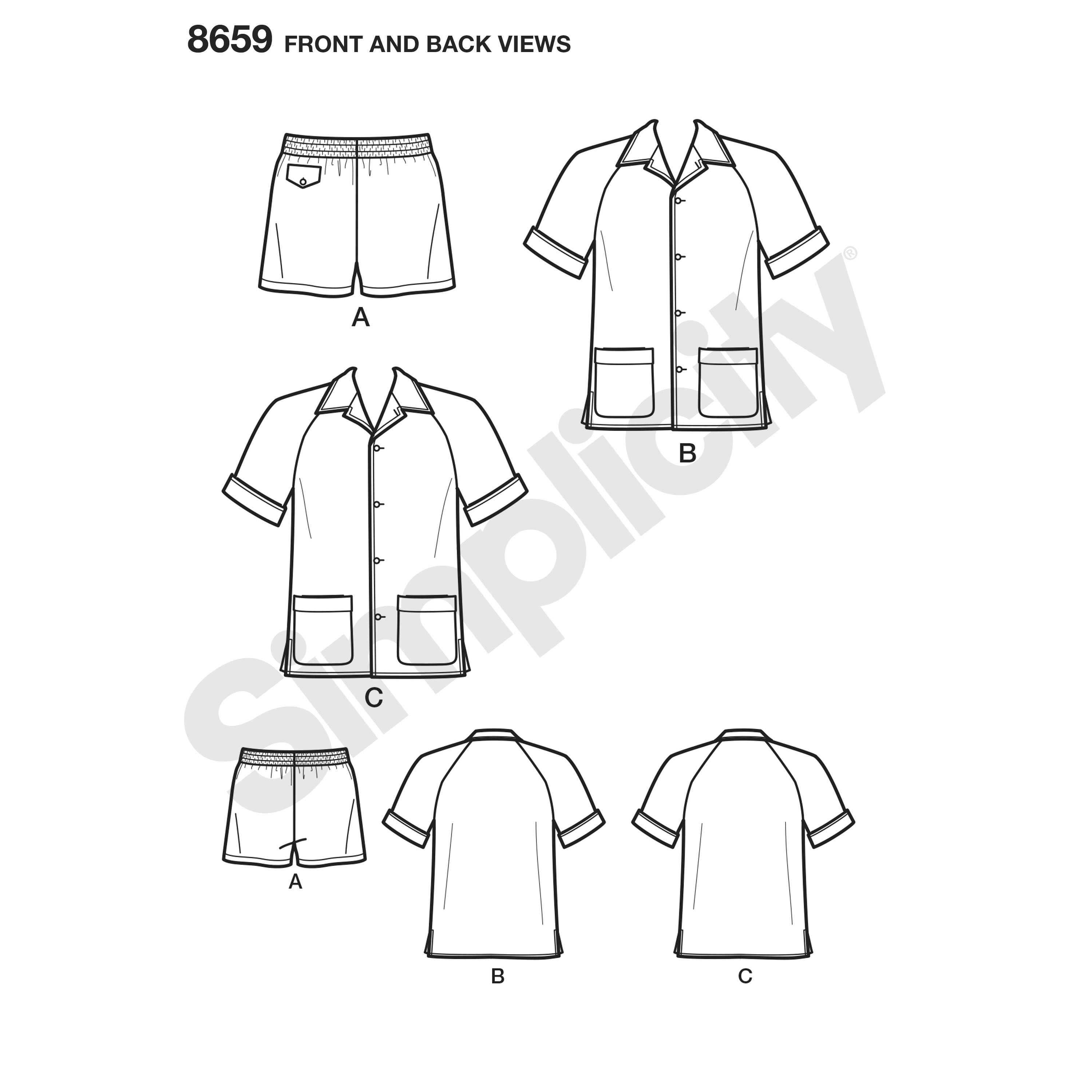3000x3000 Simplicity 8659 Men's Vintage Cabana Set