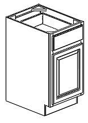 287x400 B21 Base Cabinet York Painted White Kitchen Cabinet