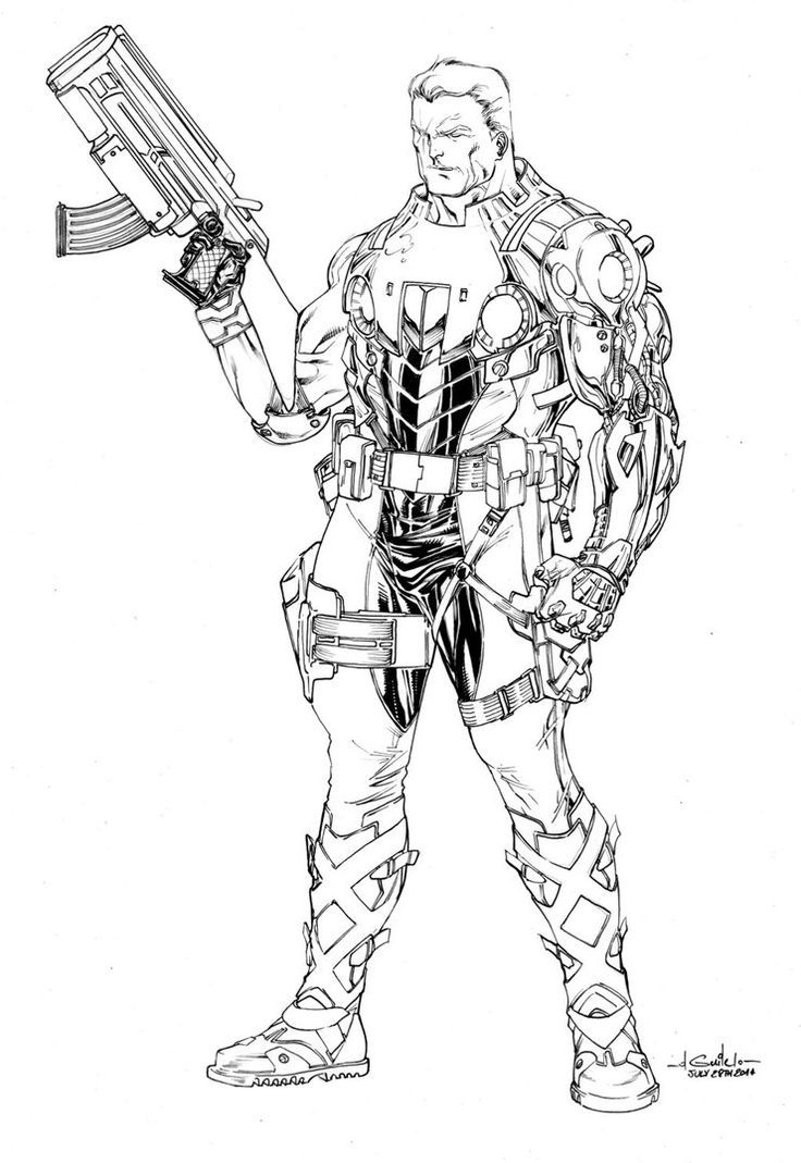 736x1069 Image Result For Marvel Cable Line Art Cable Marvel