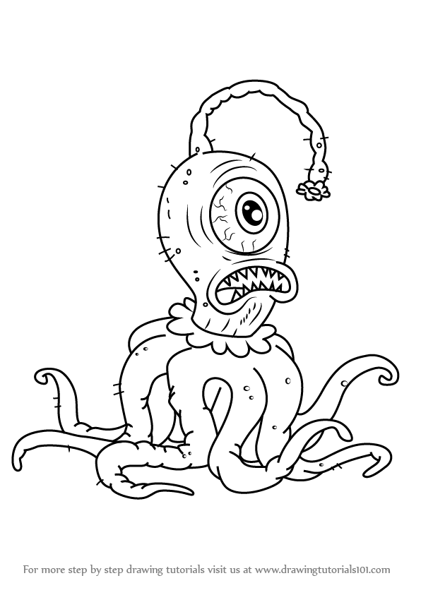 596x843 Learn How To Draw Cactus Alien From Uncle Grandpa (Uncle Grandpa