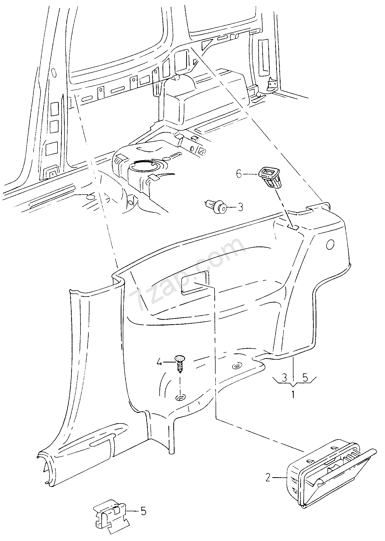 1493x2094 Side Trim Panels Caddy (Ca) 2000 Year Volkswagen Europa 867050