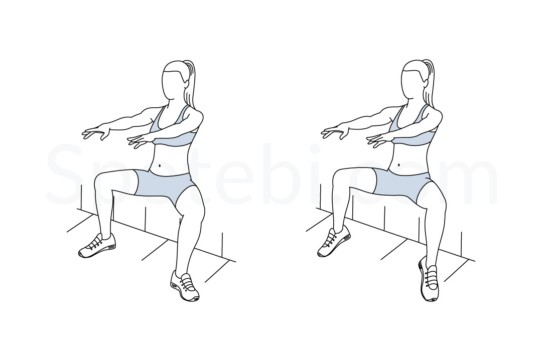 1080x720 Wall Sit Plie Calf Raise Illustrated Exercise Guide