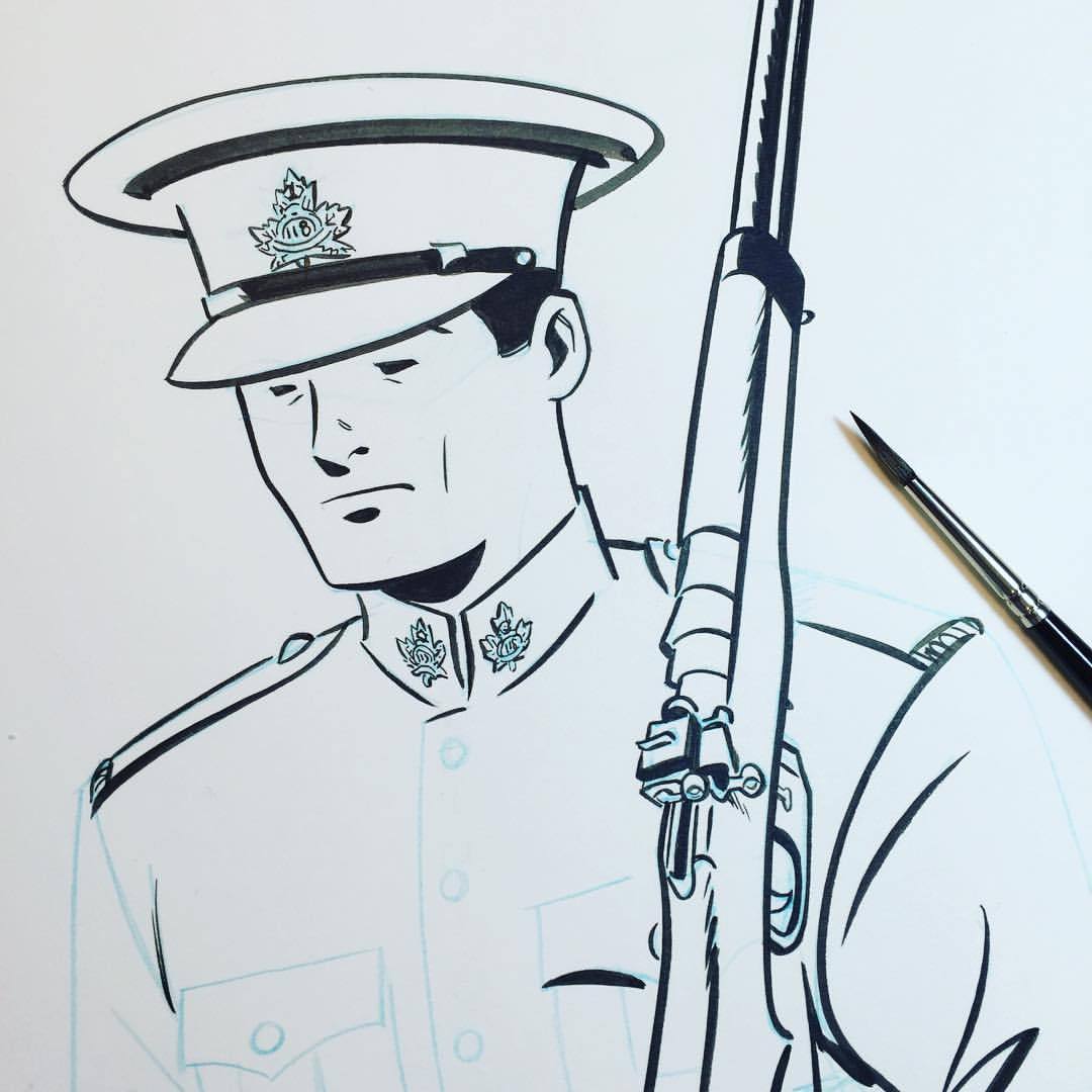 1080x1080 Collection Of Ww1 Canadian Soldier Drawing High Quality