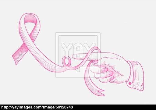 512x361 Breast Cancer Awareness Ribbon Human Hand Finger Drawing Eps10 F