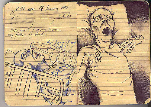 500x356 Dad Cancer Final Sketch Drawing On Left Was