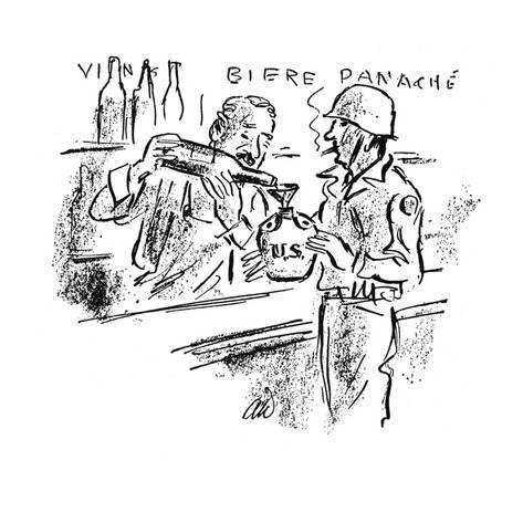 473x473 Soldier Filling His Water Canteen With Wine.