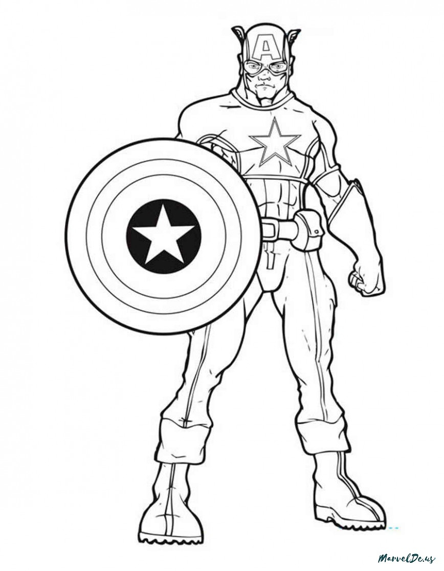 868x1118 Captain America The First Avenger Coloring Pages