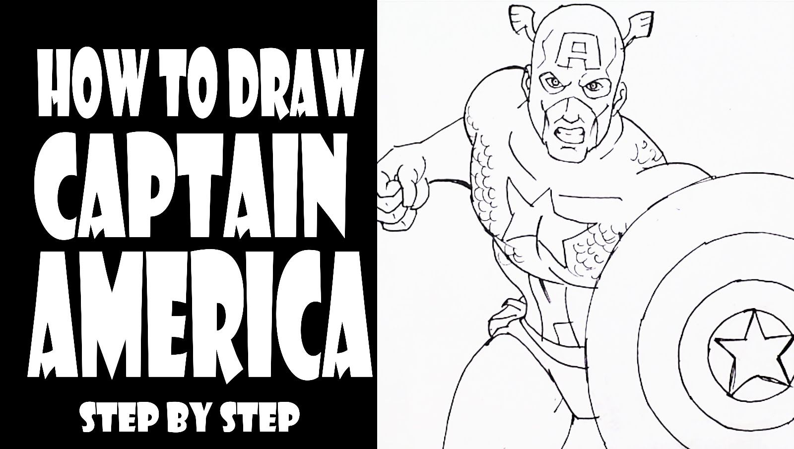 1600x905 How To Draw Captain America Step By Step