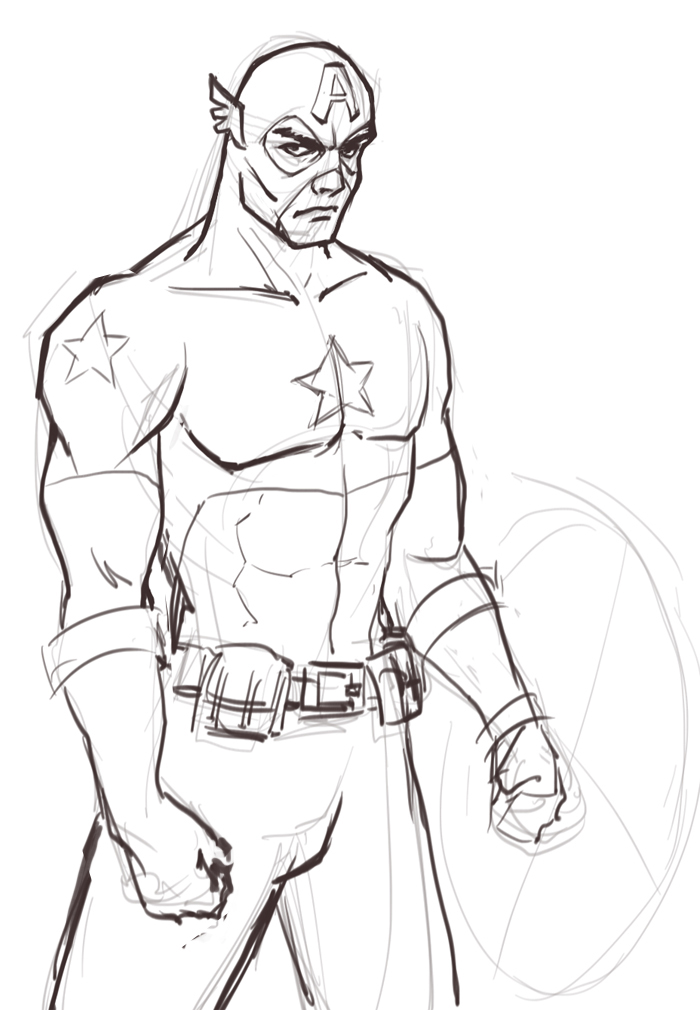 700x1010 How To Draw Captain America