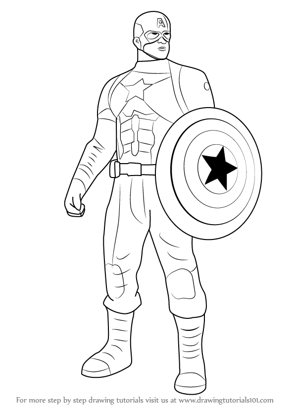 596x843 Learn How To Draw Captain America From Captain America Civil War