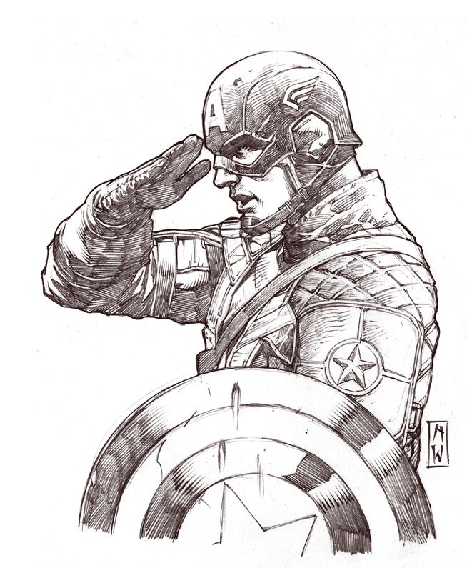 654x795 Captain America Sketch By