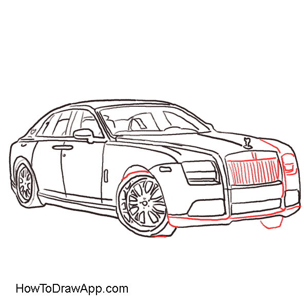 600x600 How To Draw A Rolls Royce Step By Step A Photo Lesson For Everybody