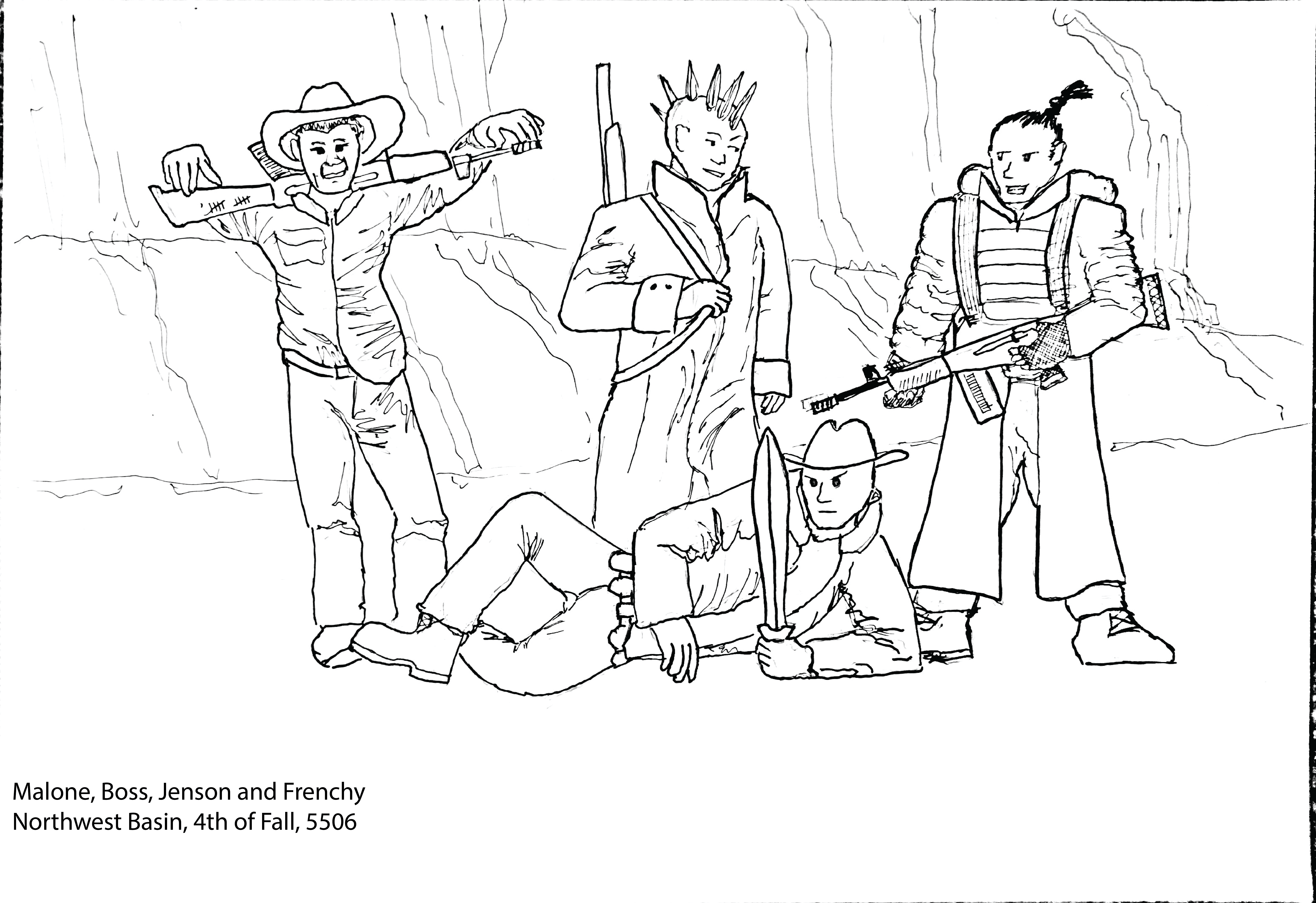 6553x4500 I Decided To Draw Scenes From My Latest Rimworld Caravan. I Love