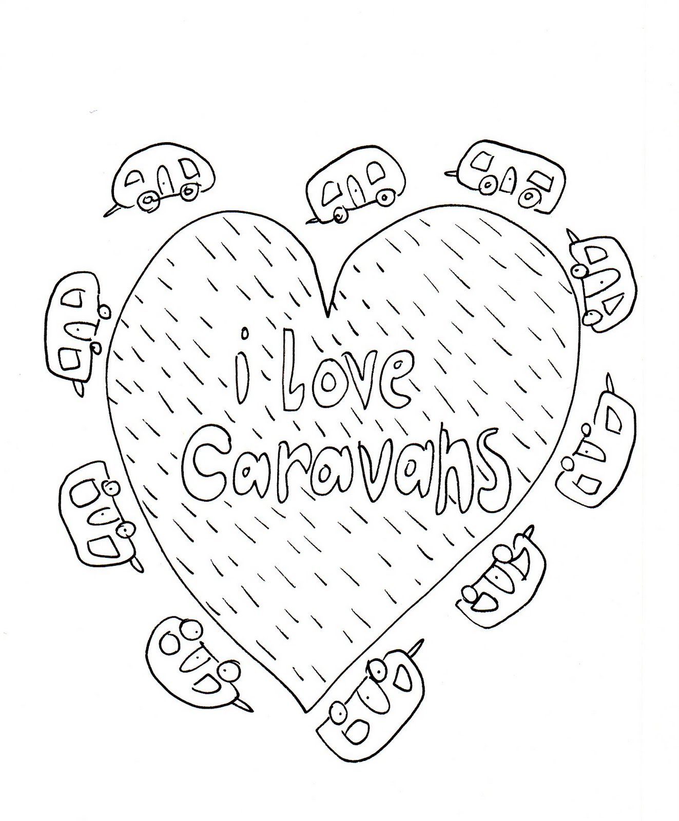 1323x1600 Love Love Drawing I Love My Caravan