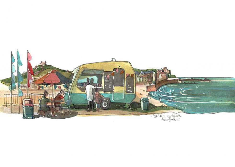 980x695 Enter The Free Draw To Win This Original Painting Of A Caravan Tea