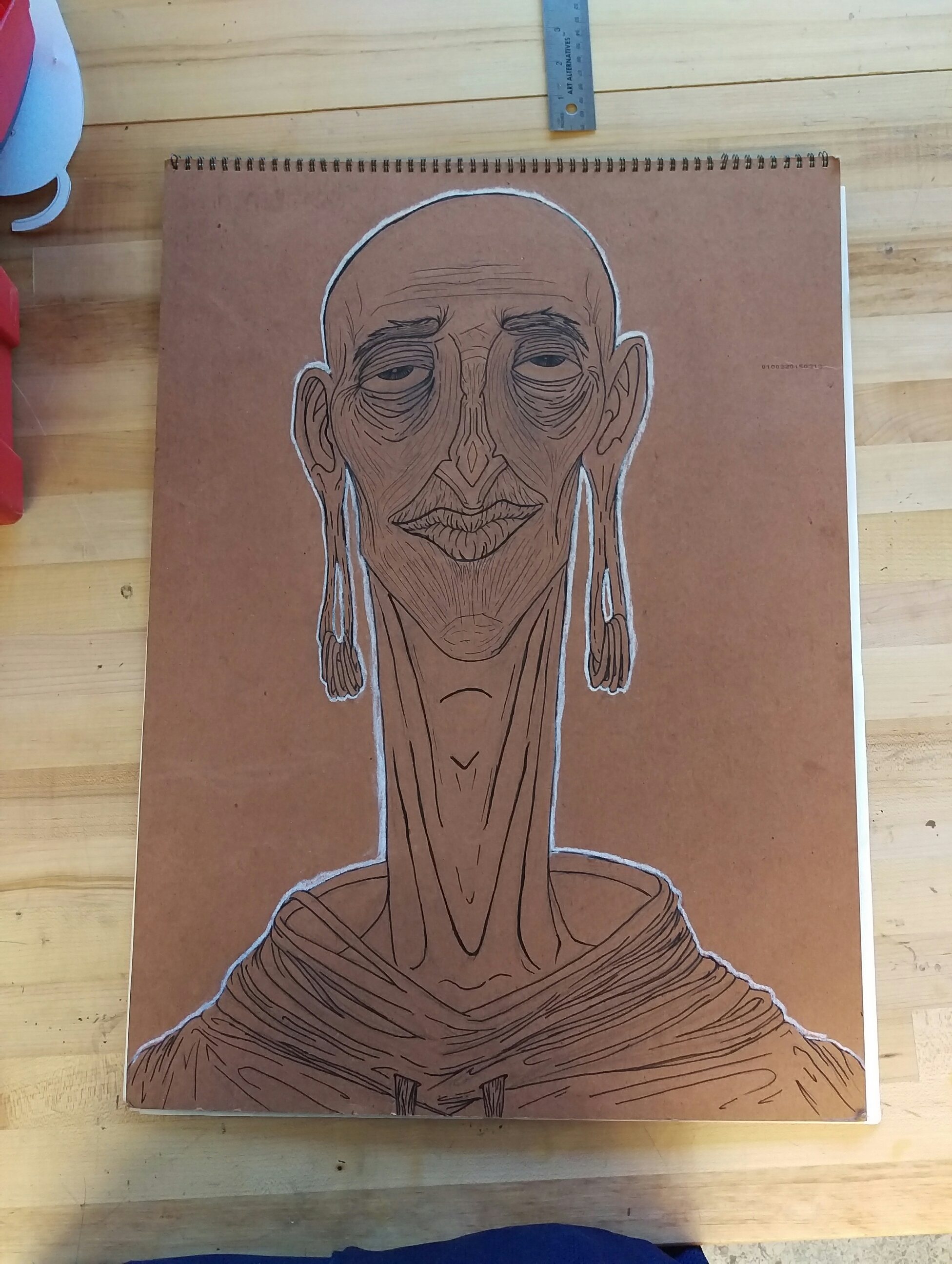 1952x2592 420 Drawing (Micron, Chalk, Cardboard)