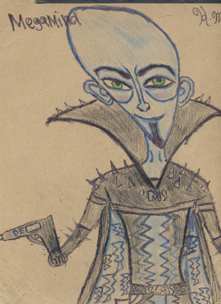 762x1048 Megamind Cardboard Drawing Poster By Firecrystal1092