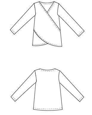 309x383 The Pattern Features Semi Fitted Knit Sweater With A High Hip