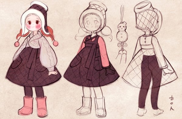 599x392 Hanbok Cardigan Perspective Drawing By Theobsidian