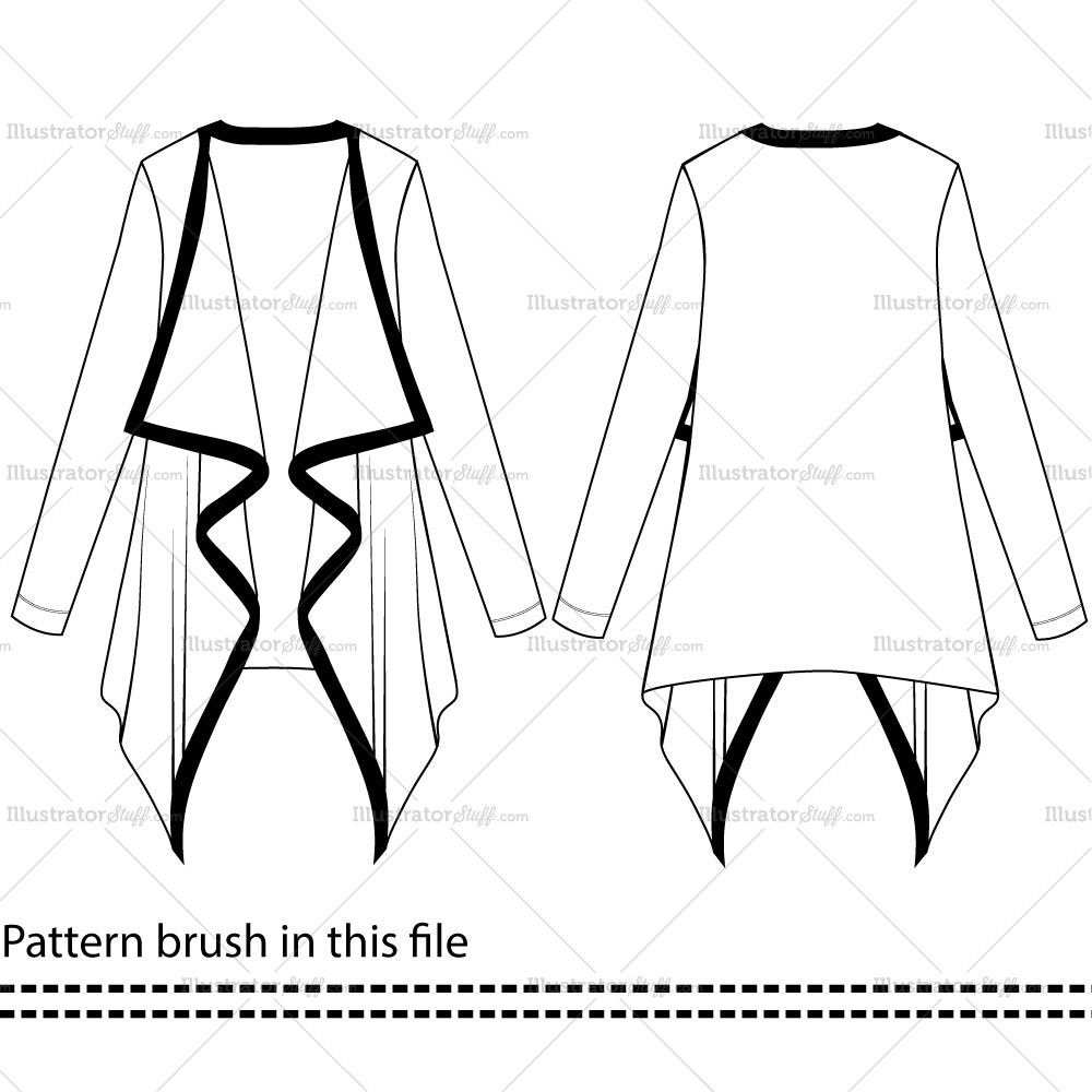 1000x1000 Women's Cardigan Fashion Flat Templates Fashion