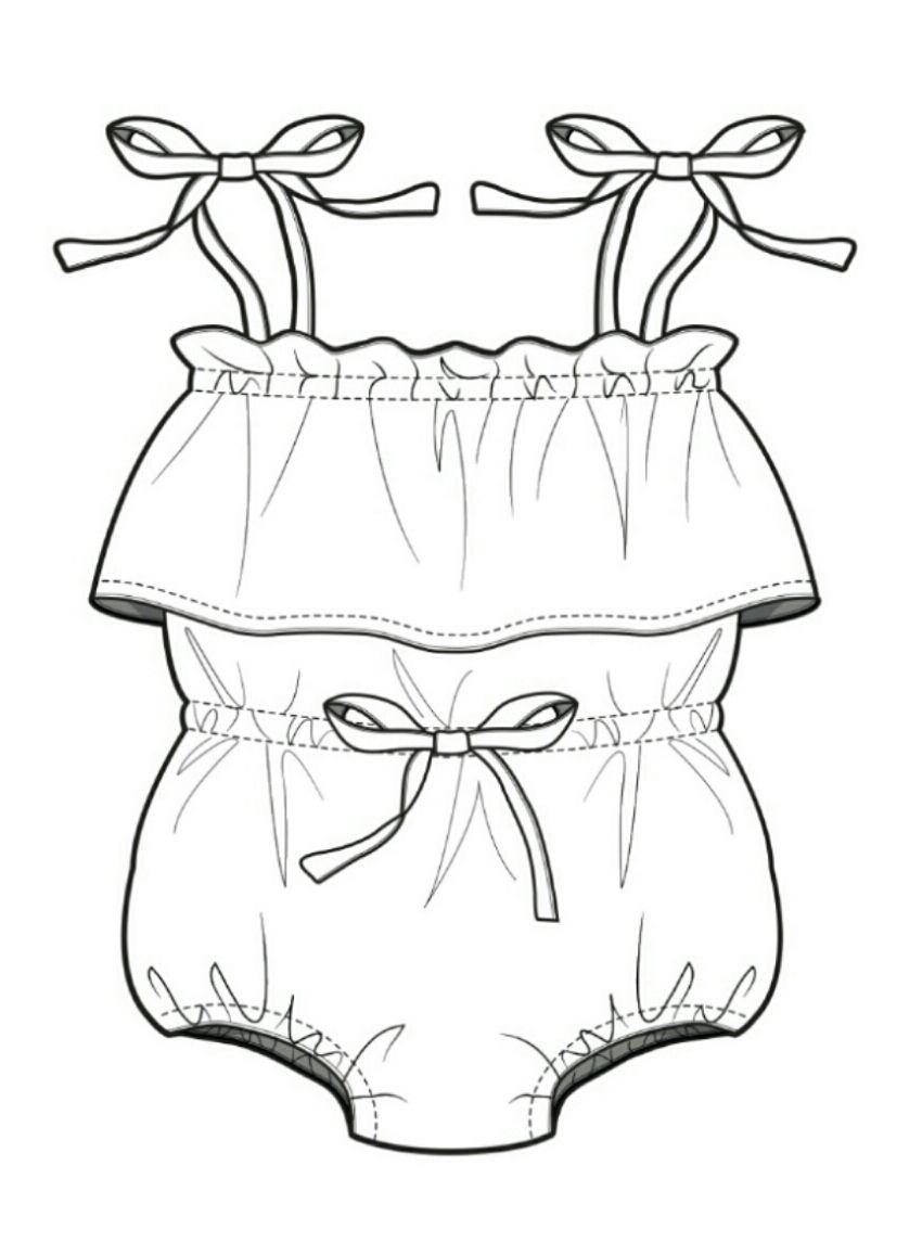 850x1146 Technical Flats Kids Clothes Girls Boys Baby Babies