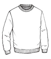 200x230 Collection Of Sweater Technical Drawing High Quality, Free