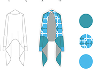 202x158 Waterfall Cardigan Technical Drawing On Behance