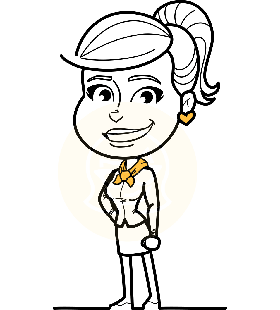 957x1060 Vector Simple Female Cartoon Character