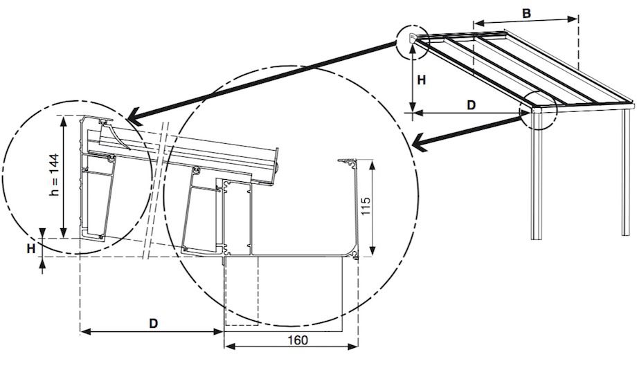 920x548 La Pergola Aluminium En Kit Climalux Clikit Avec Droite