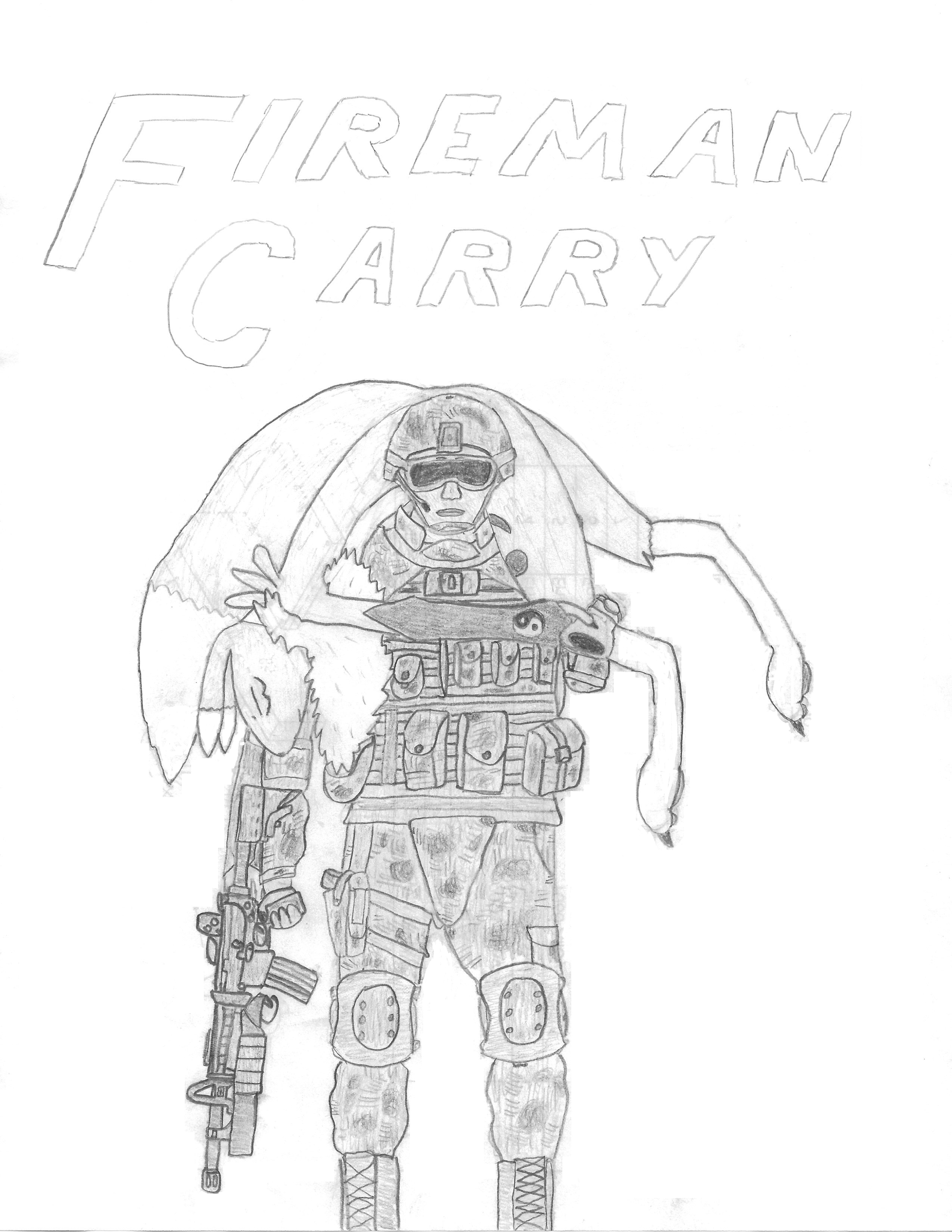 2550x3300 Fireman Carry By Bob123bob123