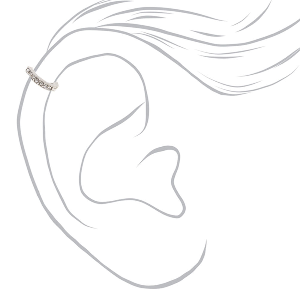 1000x1000 Silver Eternity Crystal Cartilage Earring Claire'S