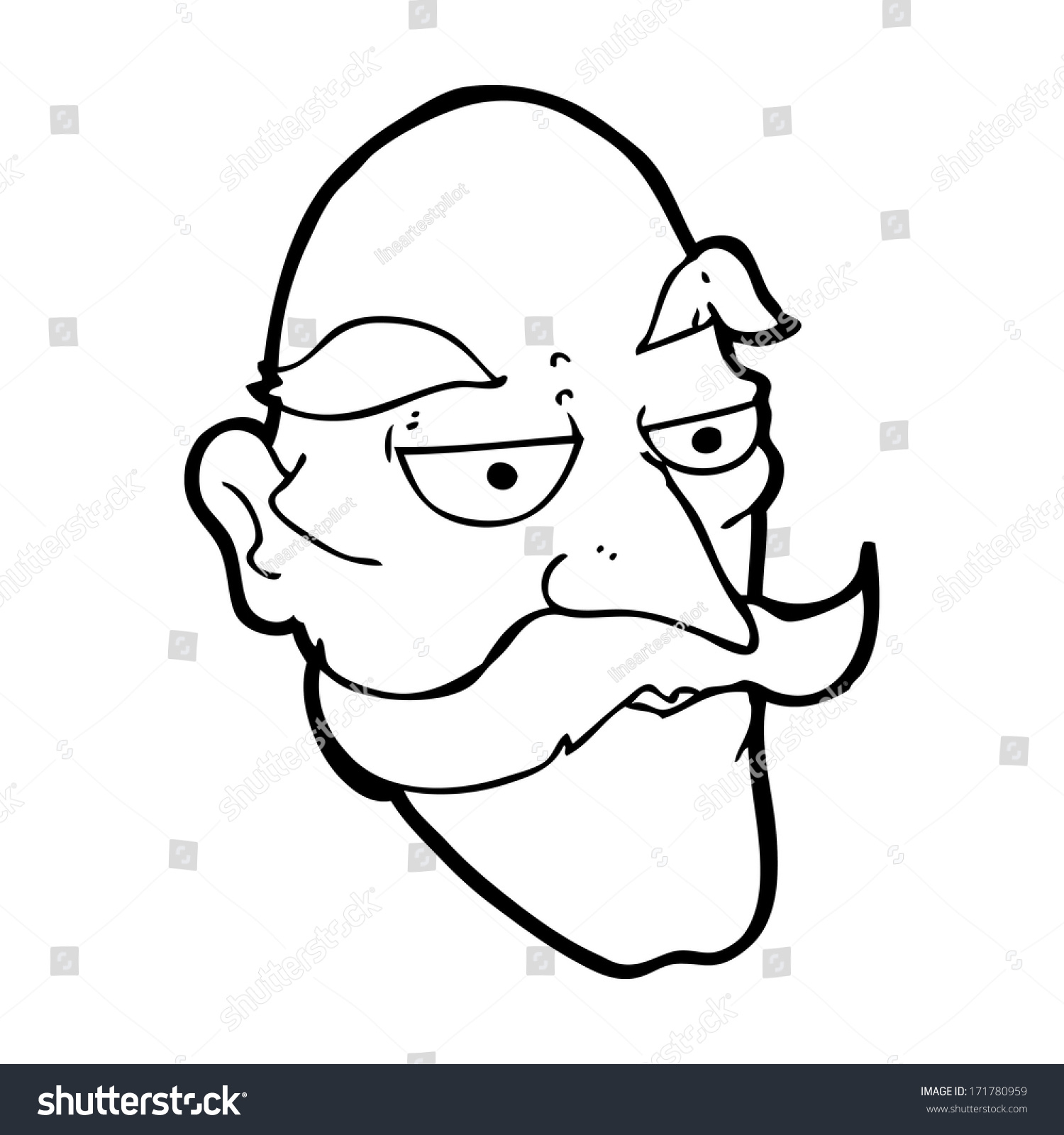 1500x1600 Old Man Cartoon Drawing Cartoon Old Man Face Stock Illustration