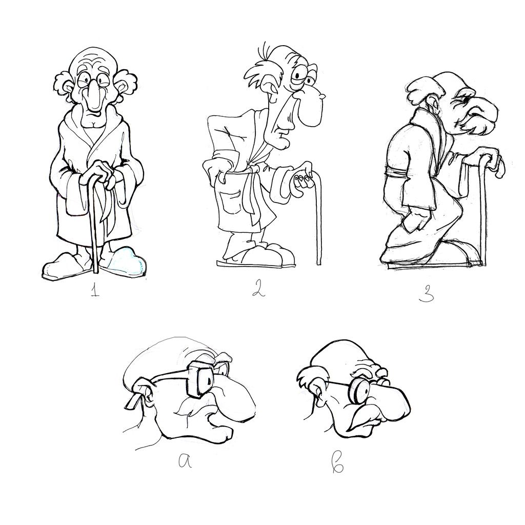 1024x1024 Old Man Cartoon Character Sketch For My Beer Brand. Old Man Ale