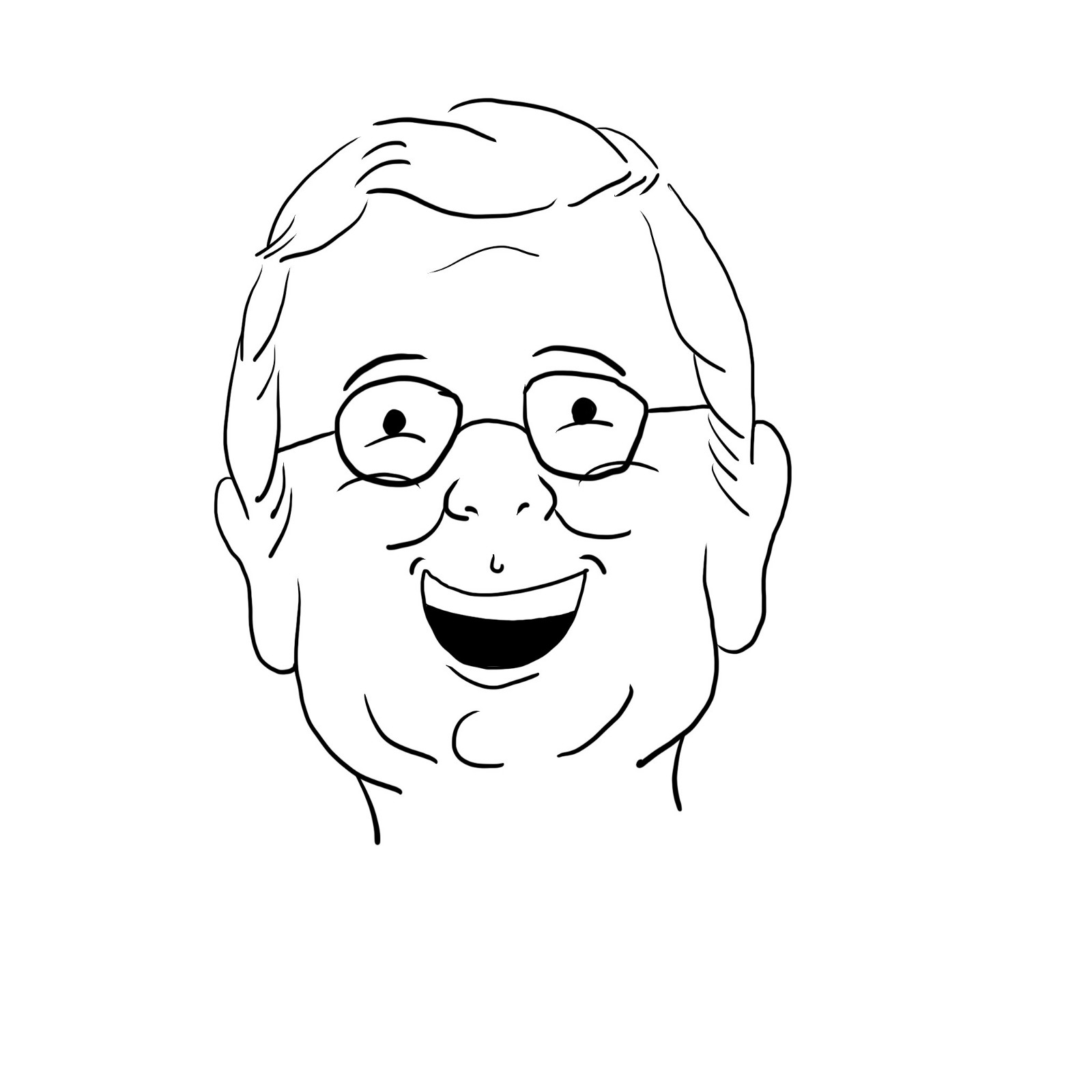 1600x1600 Collection Of Old Man Face Drawing Cartoon High Quality