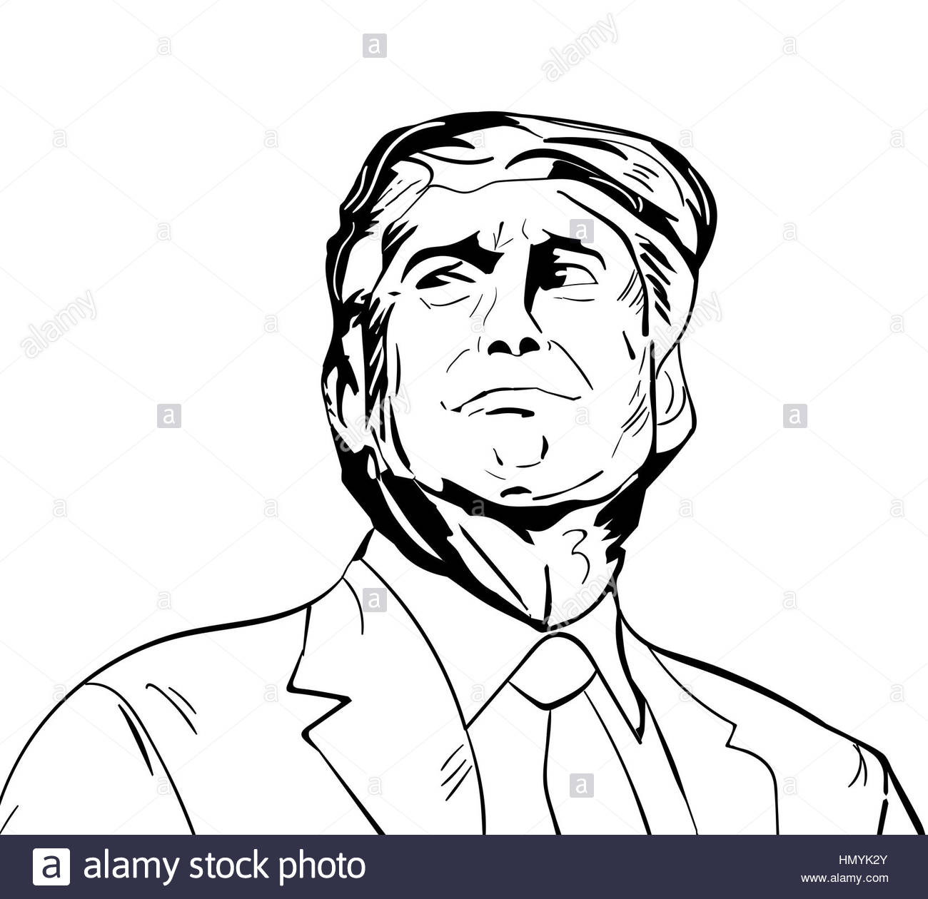 1300x1260 January 25, 2017 Illustration Of American President Donald Trump