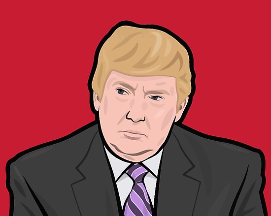 550x439 Donald Trump Cartoon Toon Drawing Funny Crazy Election