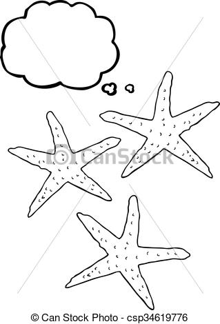 319x470 Freehand Drawn Thought Bubble Cartoon Starfish Vectors