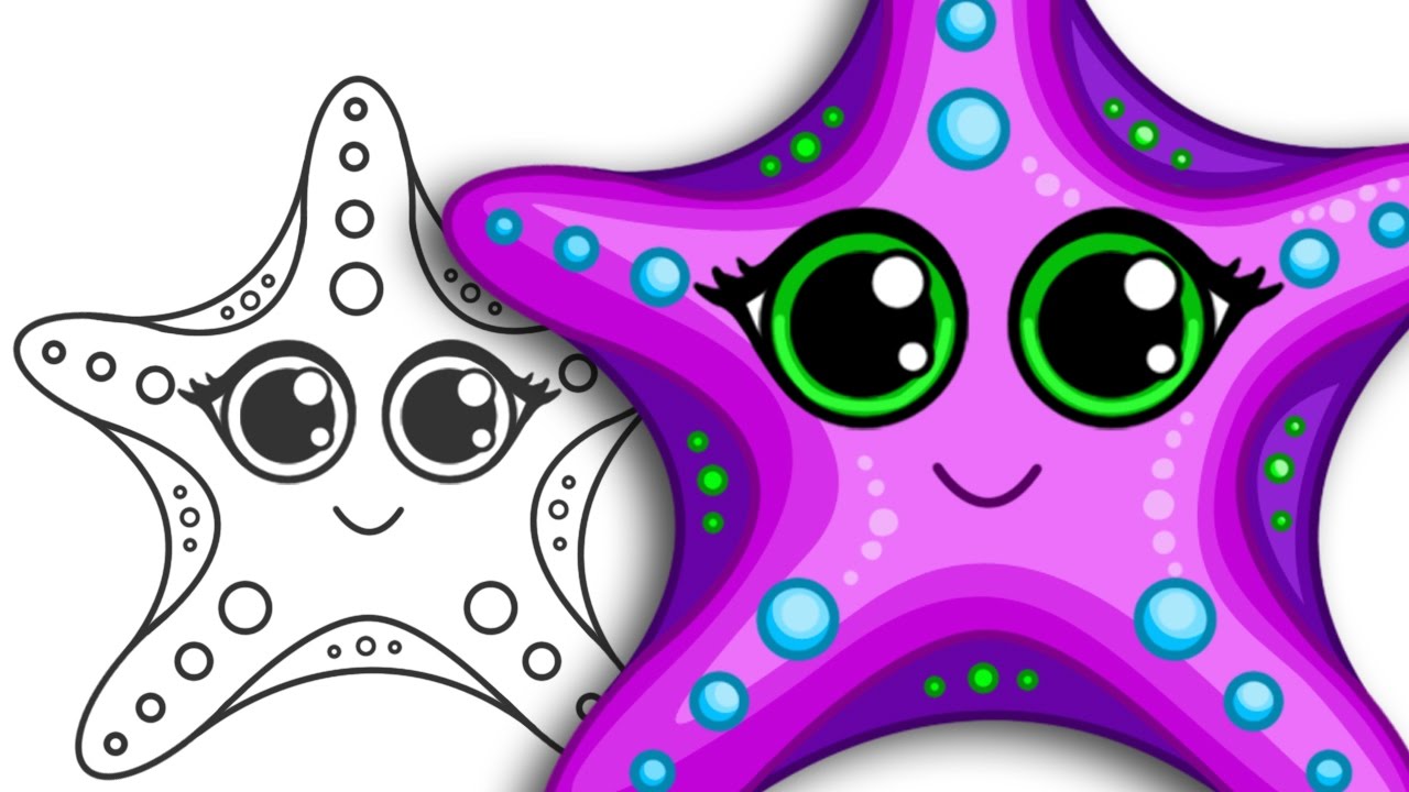 1280x720 How To Draw A Starfish Step By Step Drawing