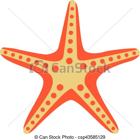 450x452 Starfish Cartoon Vector Illustration