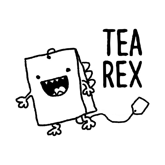 630x630 Cute Tea Bag T Rex Funny Food Pun Cartoon
