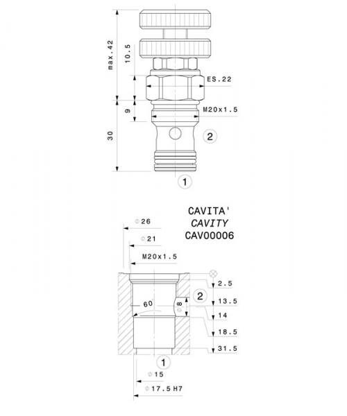 500x600 Needle Valve With Free Flow Check, Cartridge Type Stvu C