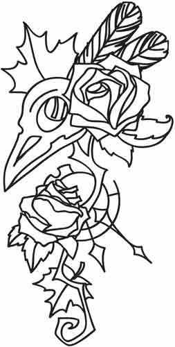 253x500 Clockwork Natura Bird Skull Cascade Design (Uth3809)