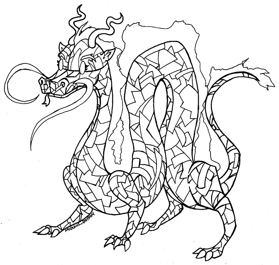 900x855 Crazy Quilt Dragon