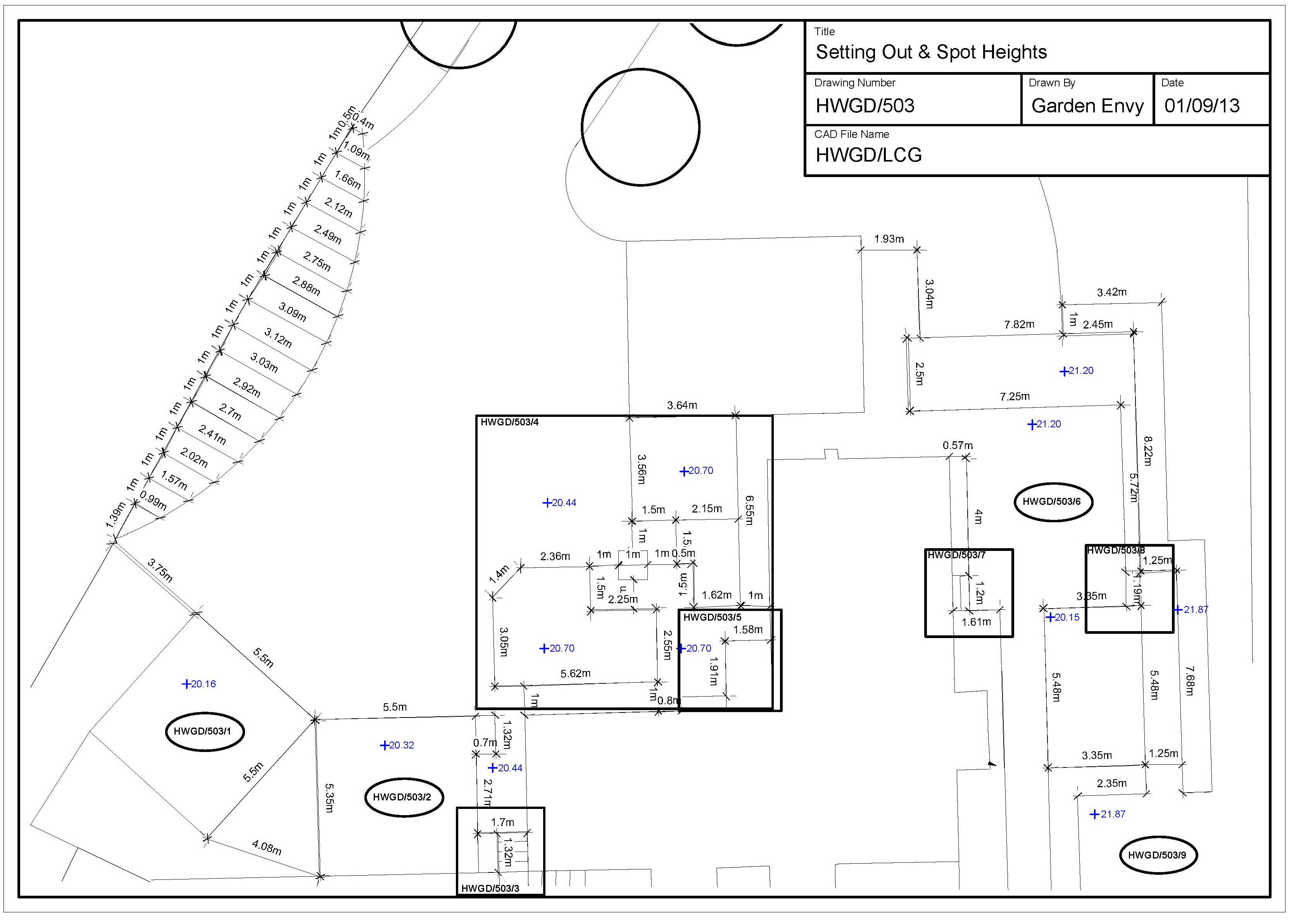 3325x2385 Setting Out And Spot Height Cascade Drawing Example Cropped