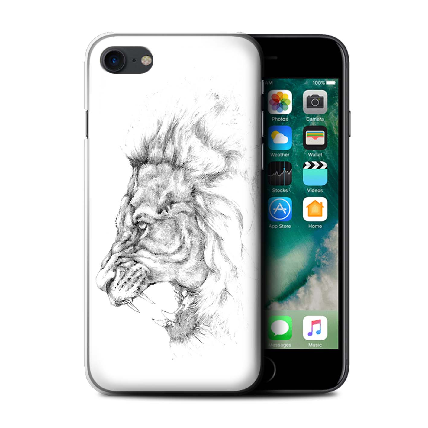 1417x1417 Stuff4 Back Casecoverskin For Apple Iphone 7sketch Drawing Ebay