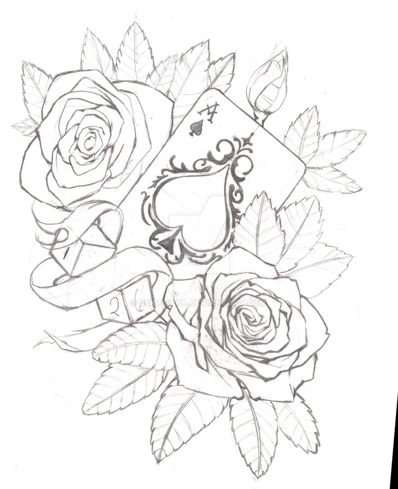 806x990 Casino Tattoo Boceto By Sekairafa