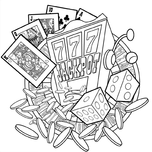 576x575 Casino Tshirt Design By Kurtmetz