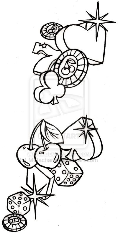 400x791 Las Vegas Casino Tattoo By Metacharis Ink Life